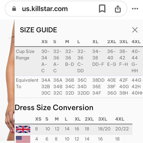 KillStar 4X Skull 💀 Bikini Bra - Picture 7 of 11